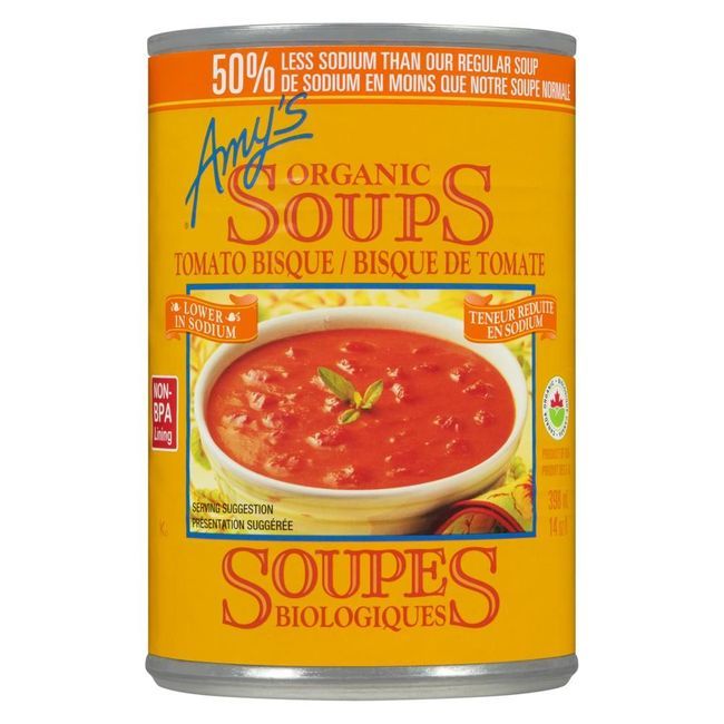 Amy's Bisque De Tomates Bio Légère Au Sodium, 398 Ml -- 12 Par Boîte