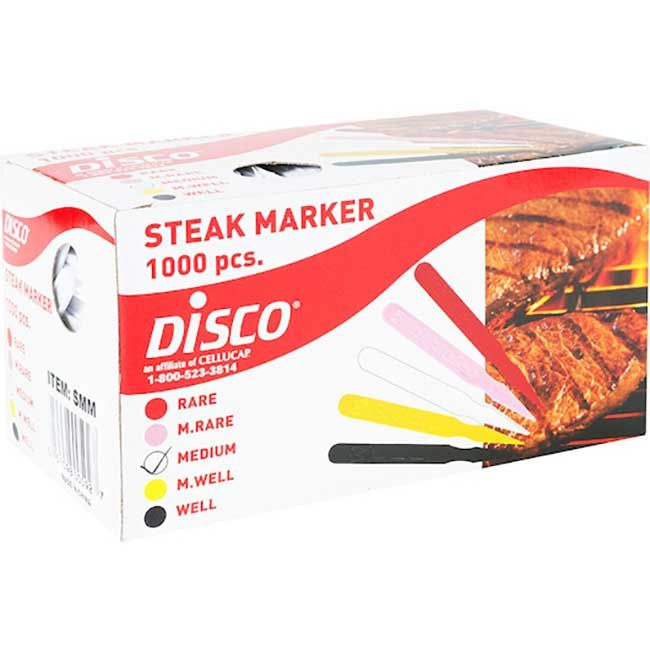 Disco Medium White Steak Marker, 5000 Count
