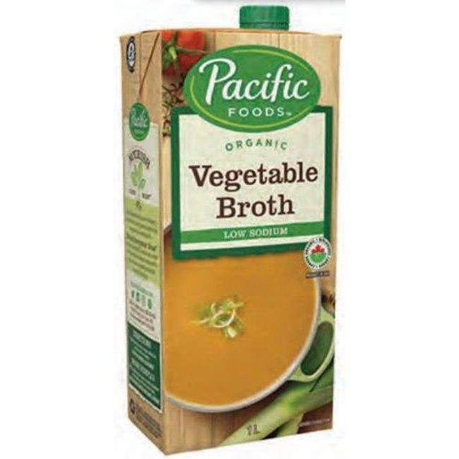 Pacific Foods Organic Low Salt Vegetable Broth, 1 L -- 12 Per Case