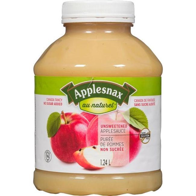 Applesnax Unsweeted Apple Sauce, 1.24 L -- 6 Per Case