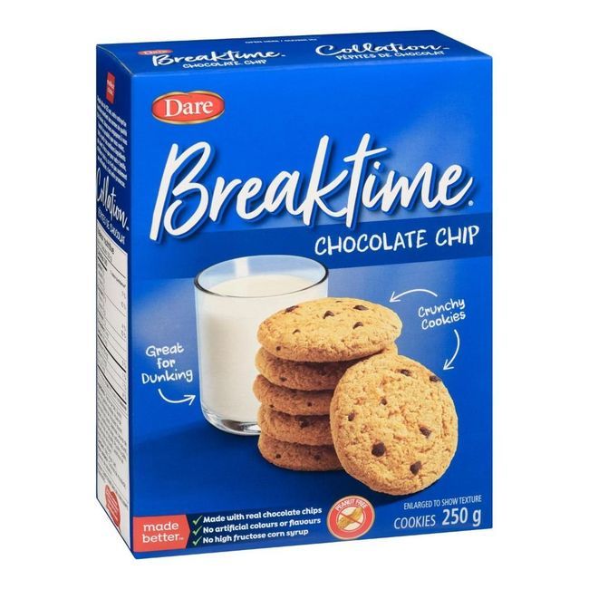 Dare Chocolate Chip Cookies, 250 G -- 12 Per Case