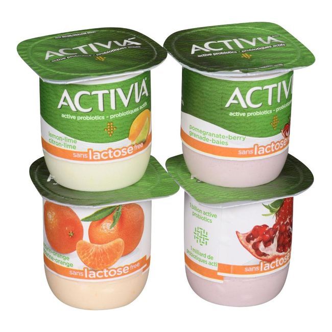 Activia Raspberry/lychee/lemon-lime/mandarin Orange/pomegranate Berry Yogurt, 100 G -- 48 Per Case