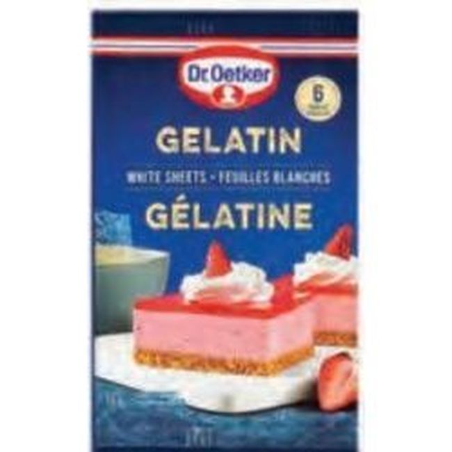 Dr. Oetker Gelatine Sheets, 10 G -- 25 Per Case