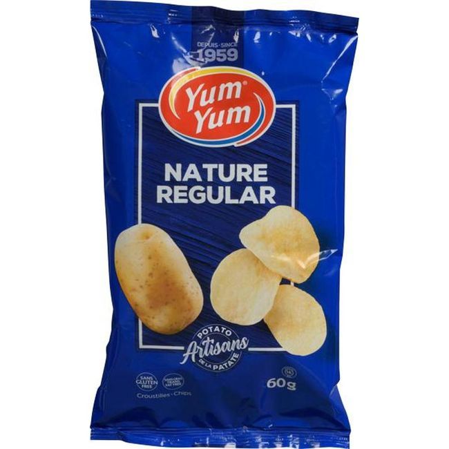 Yum Yum Plain Potato Chips, 60 G -- 30 Per Case