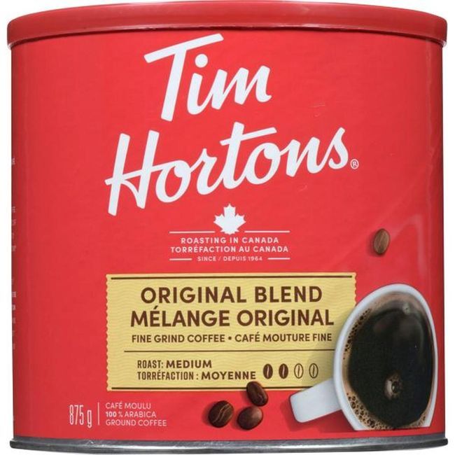 Tim Hortons Original Ground Coffee, 875 G -- 6 Per Case