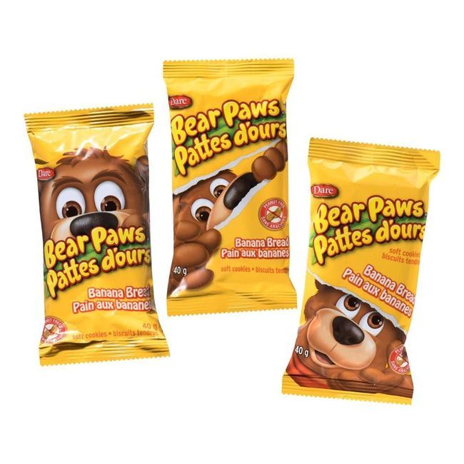 Dare Bear Paws Banana Bread Cookies, 240 G -- 12 Per Case