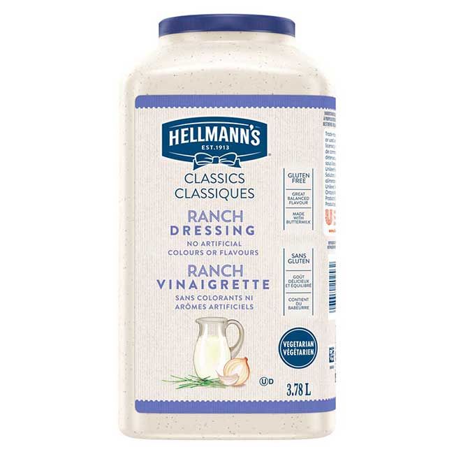 Hellmann's Gluten Free Creamy Ranch Dressing, 3.78 L -- 2 Per Case