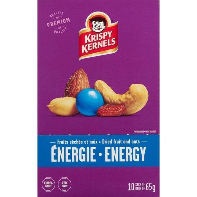Krispy Kernels Mélange De Fruits Secs Et De Noix Énergétiques, 65 G -- 90 Par Boîte