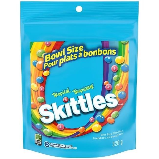 Skittles Tropical Gummi Candy - Mega Pack, 320 G -- 15 Per Case