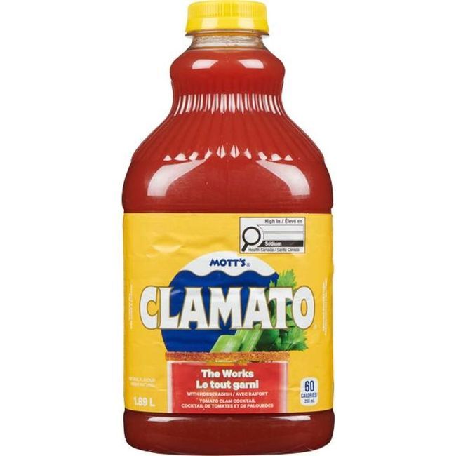 Clamato Tomato Clam Juice Cocktail, 1.89 L -- 8 Per Case