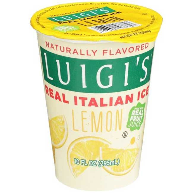 Luigi Lemon Real Italian Ice, 10 Fl Oz -- 12 Per Case