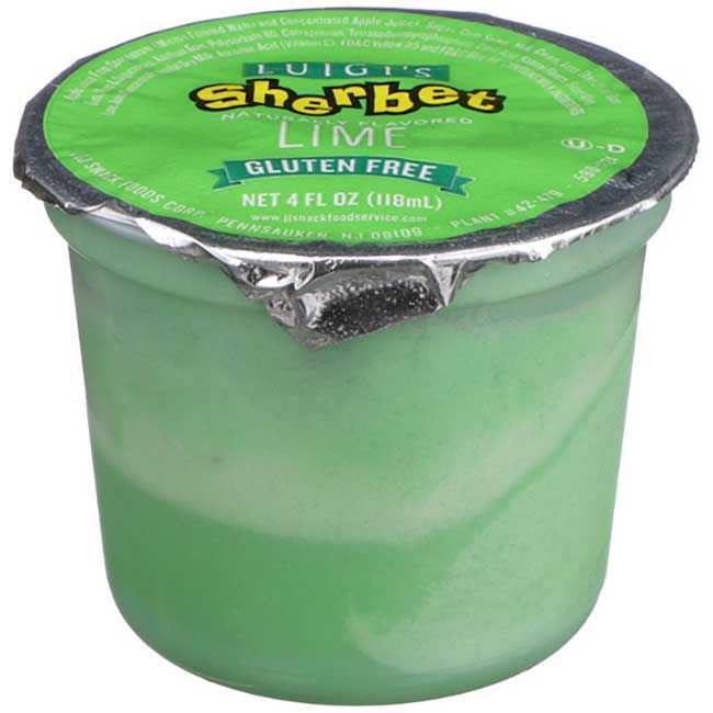Luigi Lime Sherbet, 4 Oz -- 96 Per Case