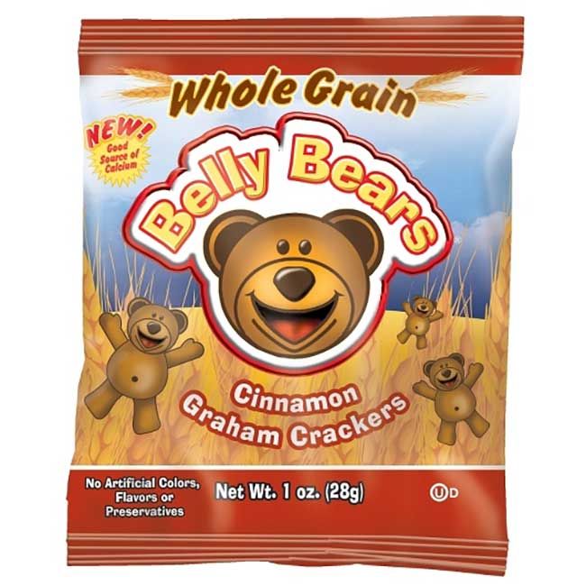 Readi-bake Belly Bears 51 Percent Whole Grain Cinnamon Graham Cracker, 1 Oz -- 200 Per Case