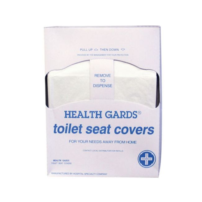 Health Gards Housse De Siège De Toilette Pliable En 4, En Fibre Vierge Blanche -- 5 000 Par Boîte