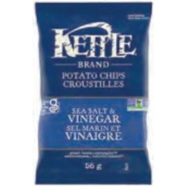 Kettle Chips De Pommes De Terre Au Sel De Mer Et Au Vinaigre, 56 G -- 24 Par Boîte