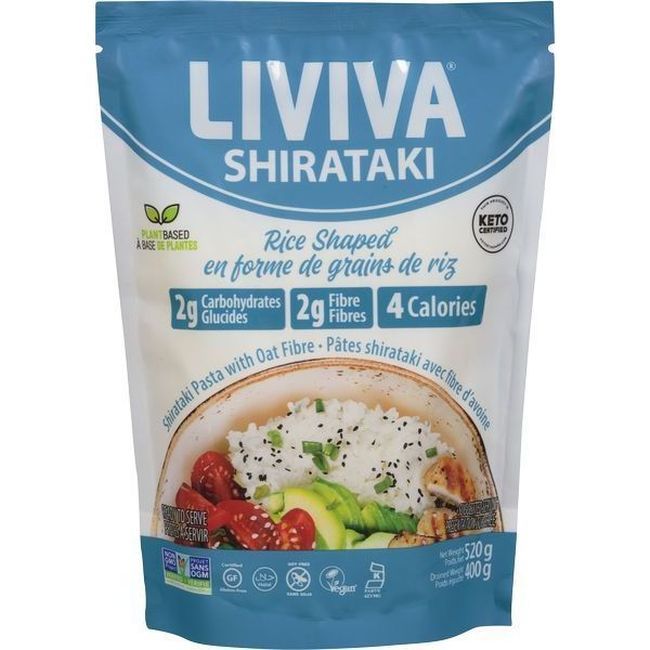 Liviva Organic Shirataki Rice Pasta With Oat Fiber, 400 G -- 6 Per Case