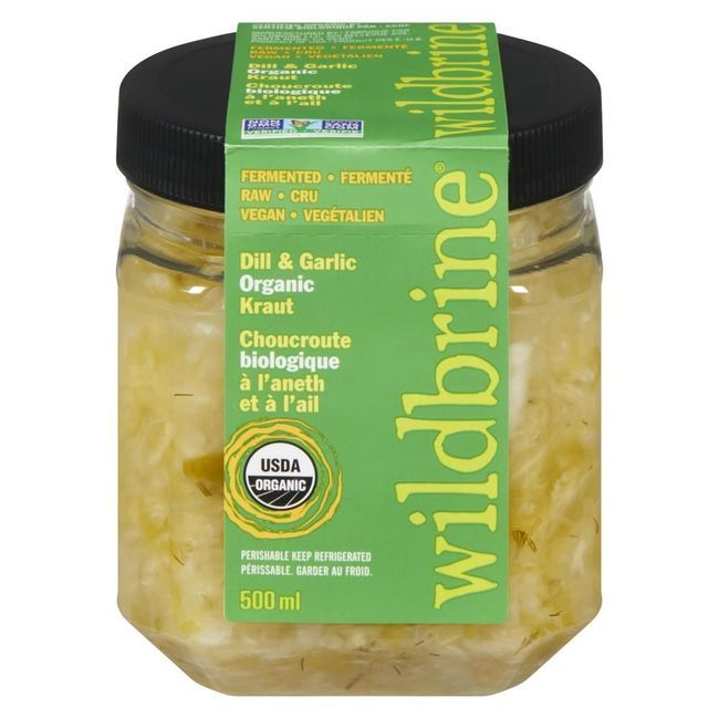 Wildbrine Organic Dill And Garlic Sauerkraut, 500 Ml -- 6 Per Case