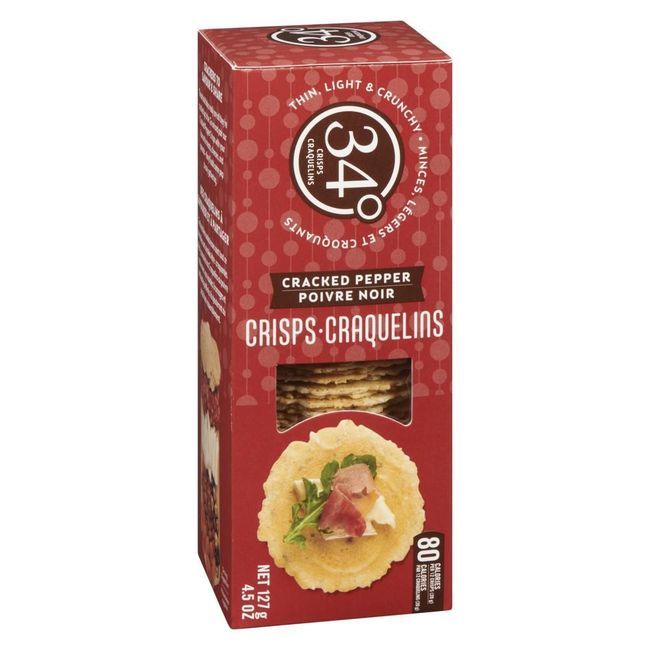 34 Degrees Cracked Pepper Thin Light And Crunchy Crisps, 4.5 Oz -- 12 Per Case
