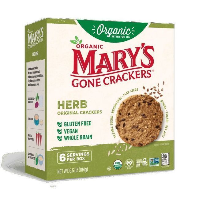 Mary's Gone Crackers Organic Herb Crackers, 184 G -- 12 Per Case