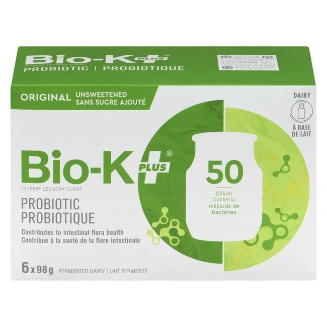 Bio-k Plus 98 G Original 50b Probiotic Fermented Milk, 6 Count -- 4 Per Case