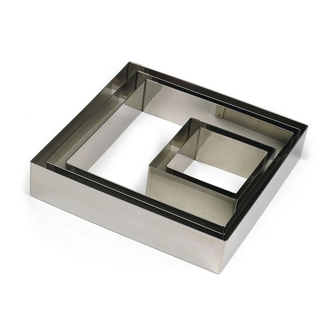 Gobel Stainless Steel Square Cake Frame, 60 X 60 X 30 Cm