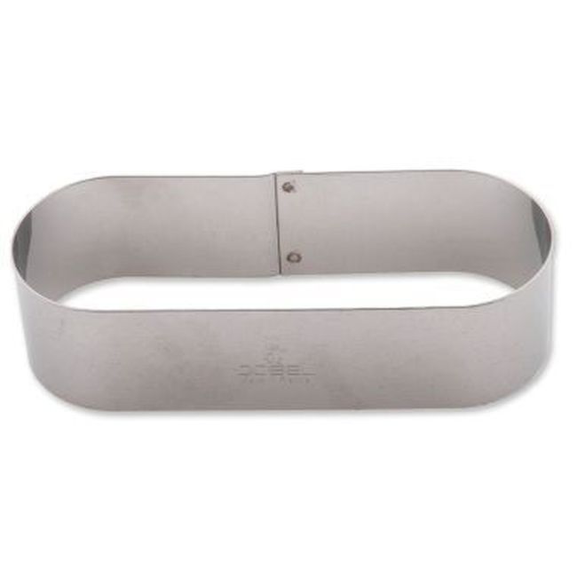 Gobel Stainless Steel Oblong Cake Frame, 4.3 In Length X 1.5 In Width Cavity