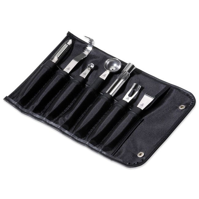 Triangle Stainless Steel Garnishing Tool Set, Set Of 7