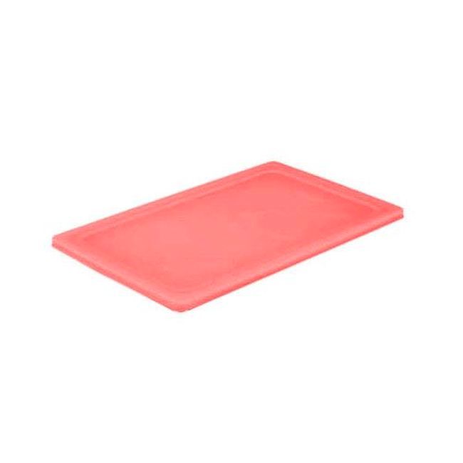 Vollrath 52430-02 Super Pan V Flexible Steam Table Red Full Size Pan Lid, 20.982 X 12.851 X 0.597 In
