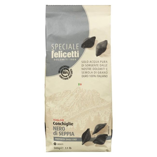 Felicetti Conchiglie De Blé Dur À L'encre De Seiche, 500 G -- 12 Par Boîte