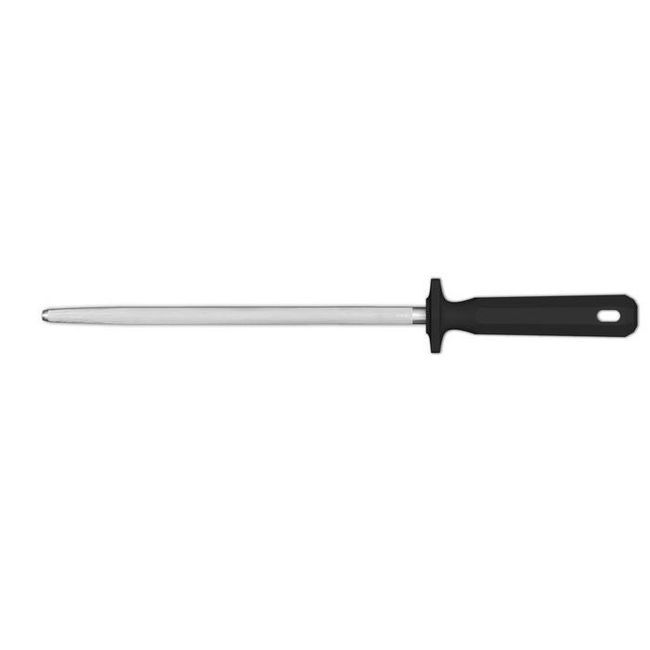 Ambrogio Sanelli Fusil À Aiguiser Rond Chromé Avec Manche Noir, 12 Po