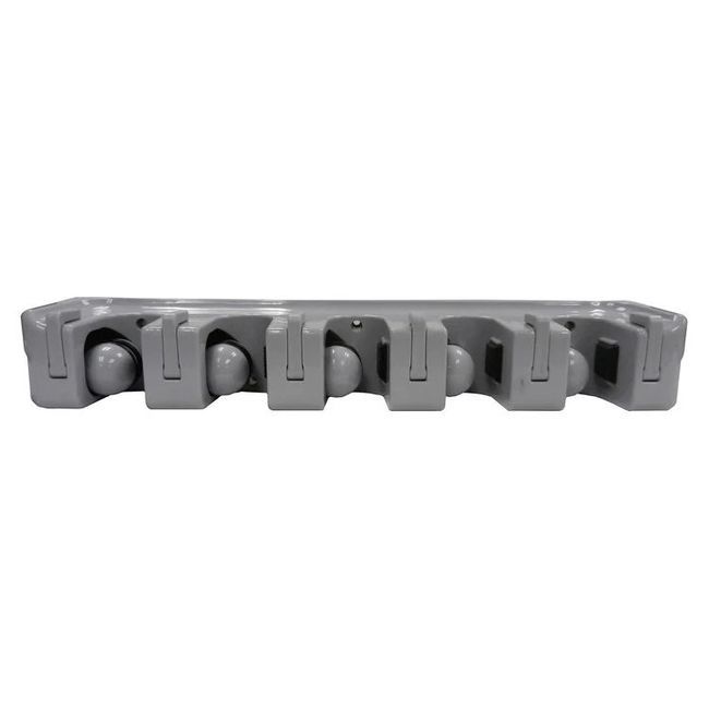 Winco Mhh-5 Mop/broom Rack With 5 Clips And 6 Hooks, 16 In