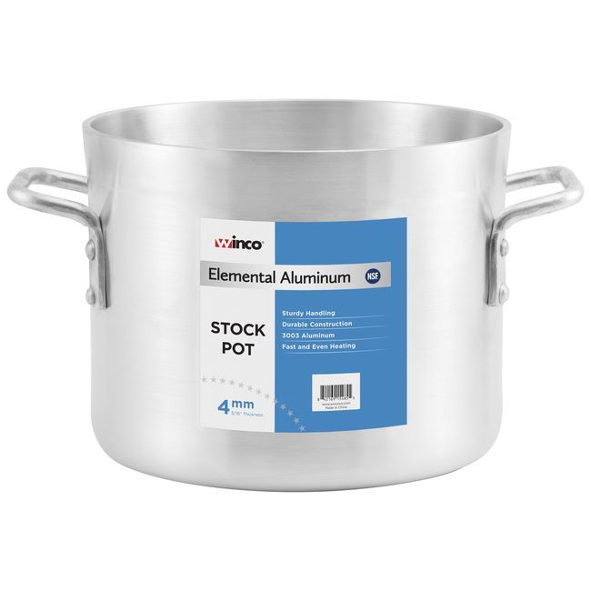 Winco Alst-80 Winware Aluminum Stock Pot, 80 Qt
