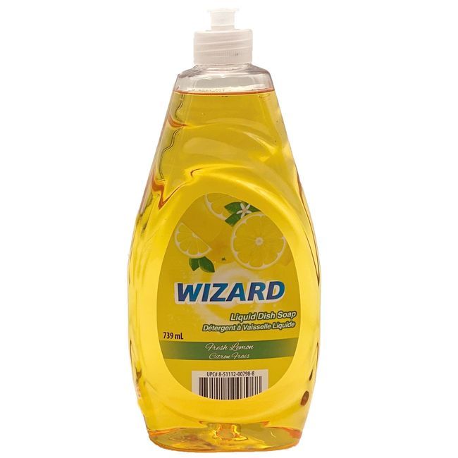Wizard Liquide Vaisselle Au Citron Frais, 739 Ml -- 12 Par Boîte