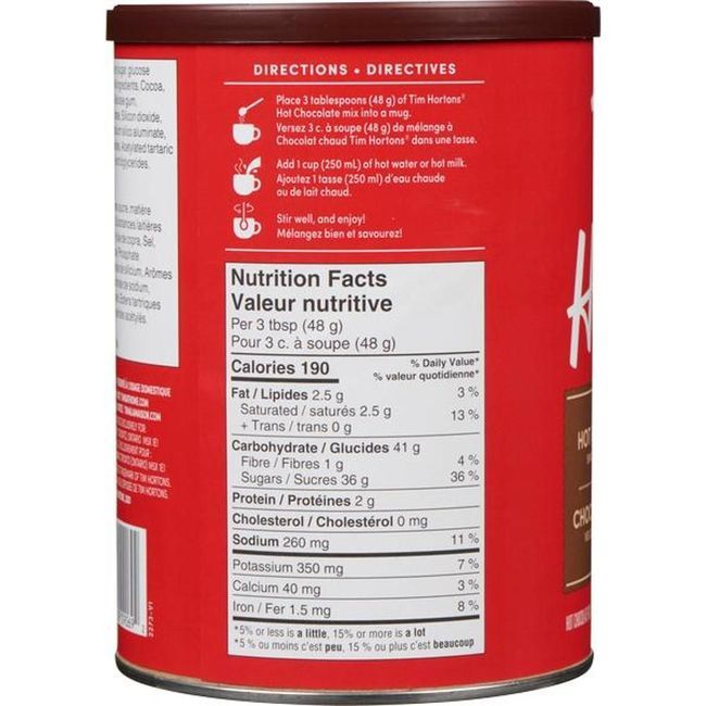 Tim Hortons Hot Chocolate, 500 G -- 12 Per Case