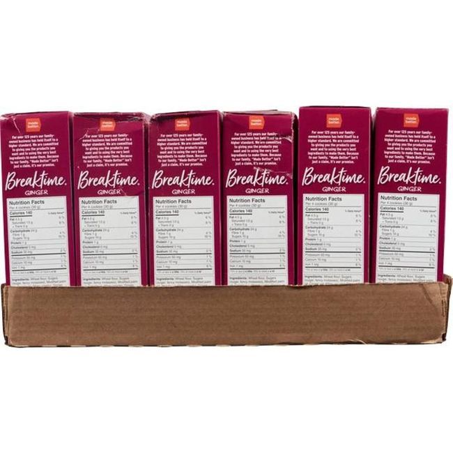 Dare Breaktime Ginger Cookies, 250 G -- 12 Per Case