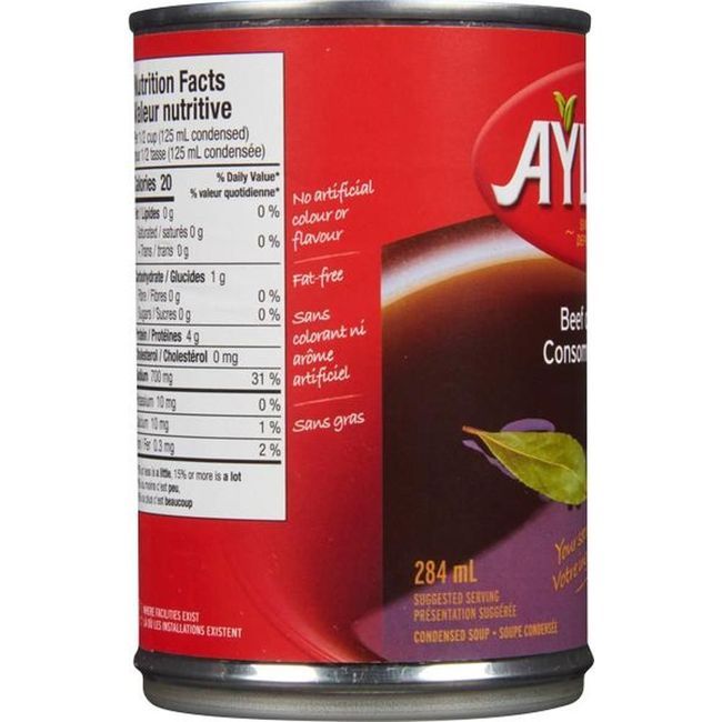 Aylmer Soupe De Bœuf Consommée, 284 Ml -- 24 Par Boîte