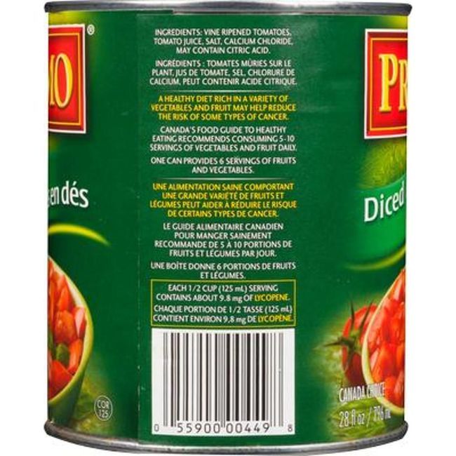 Primo Diced Tomatoes, 796 Ml -- 24 Per Case