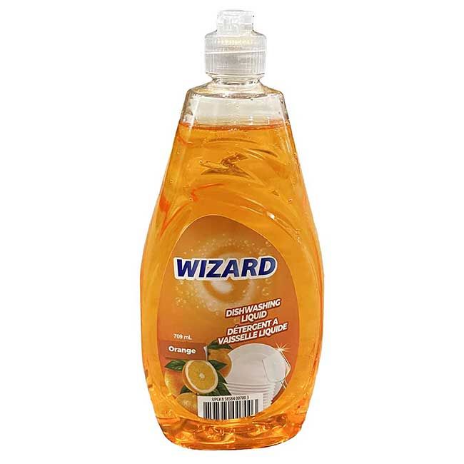 Wizard Liquide Vaisselle À L'orange Fraîche Et Juteuse, 739 Ml -- 12 Par Boîte