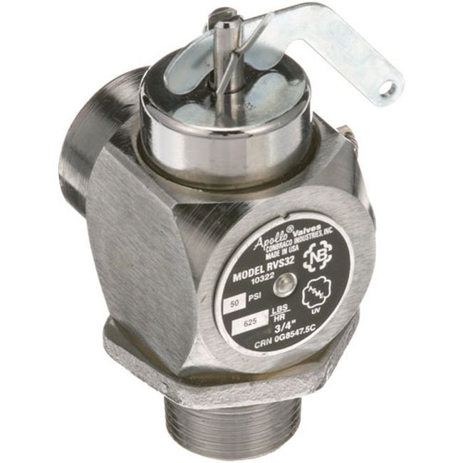Hobart Hob00-844492 50 Psi Steam Safety Valve, 3/4 In