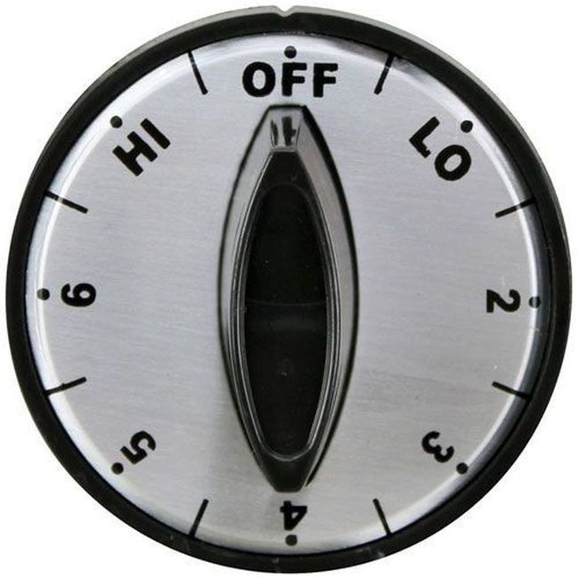 Off-lo-2-6-hi Chrome Face Knob For Nemco Part Number 45391