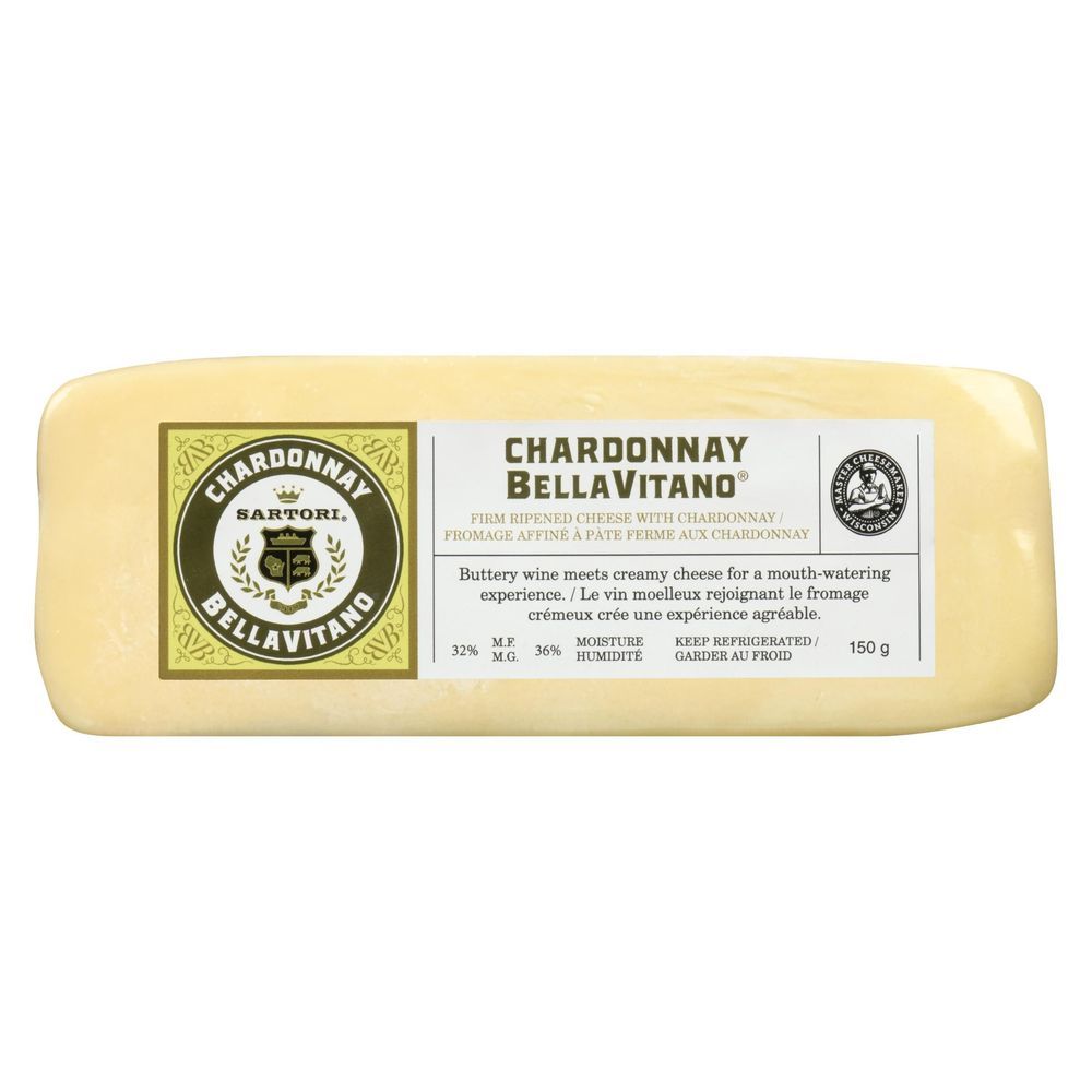 Sartori Chardonnay Bellavitano Cheese Wedge, 150 G -- 12 Per Case