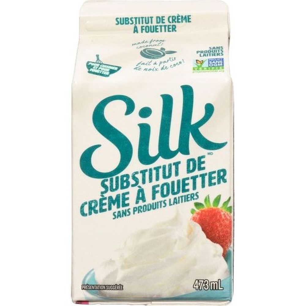 Silk Alternative À La Crème Fouettée Non Sucrée À La Noix De Coco Sans Produits Laitiers, 473 Ml -- 12 Par Boîte