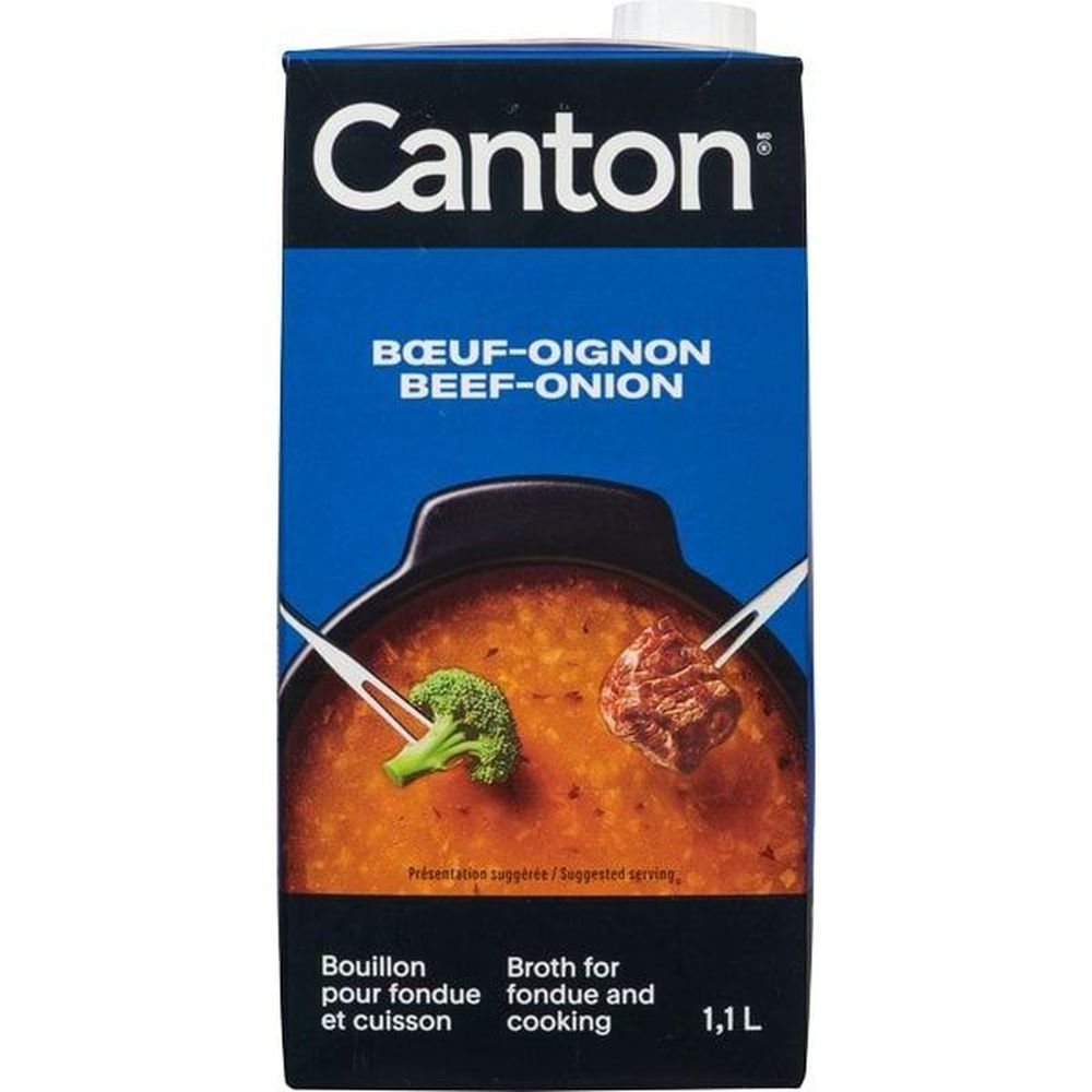 Canton Bouillon De Fondue Au Bœuf Et À L'oignon, 1,1 L -- 12 Par Caisse