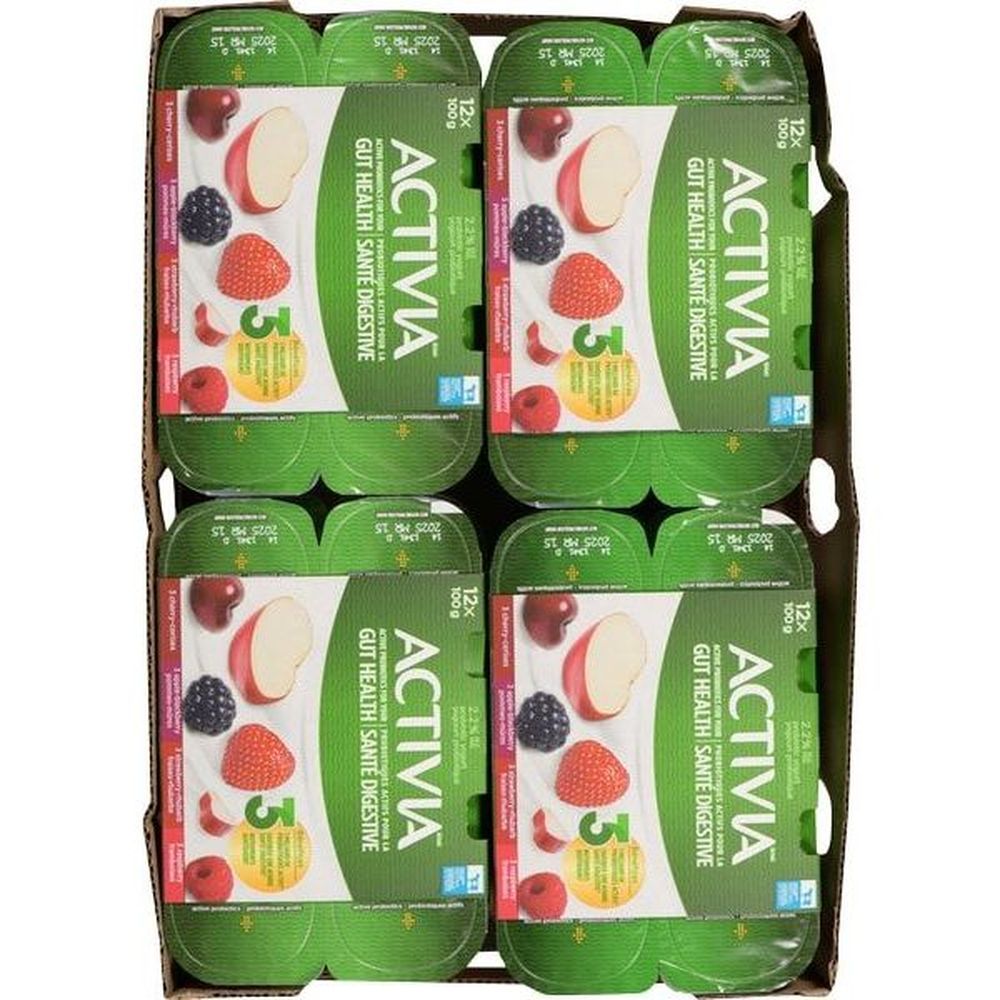 Activia Probiotic Yogurt Variety Pack, 100 G -- 48 Per Case