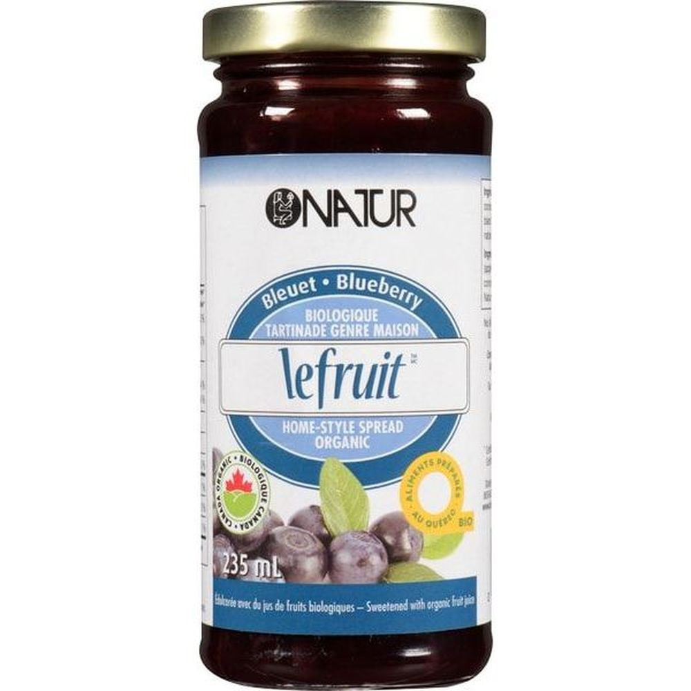 Natur Le Fruit Organic Blueberry Jam, 235 Ml -- 6 Per Case