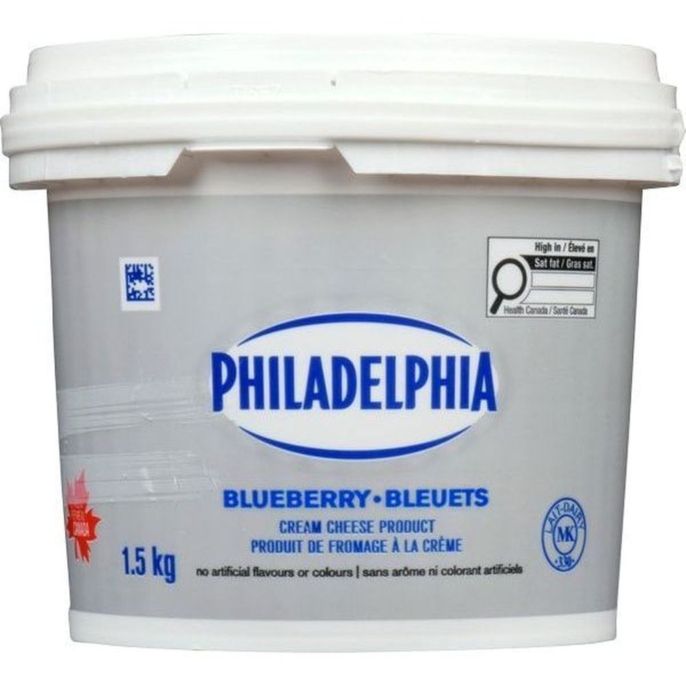 Philadelphia Blueberry Cream Cheese, 1.5 Kg Pail