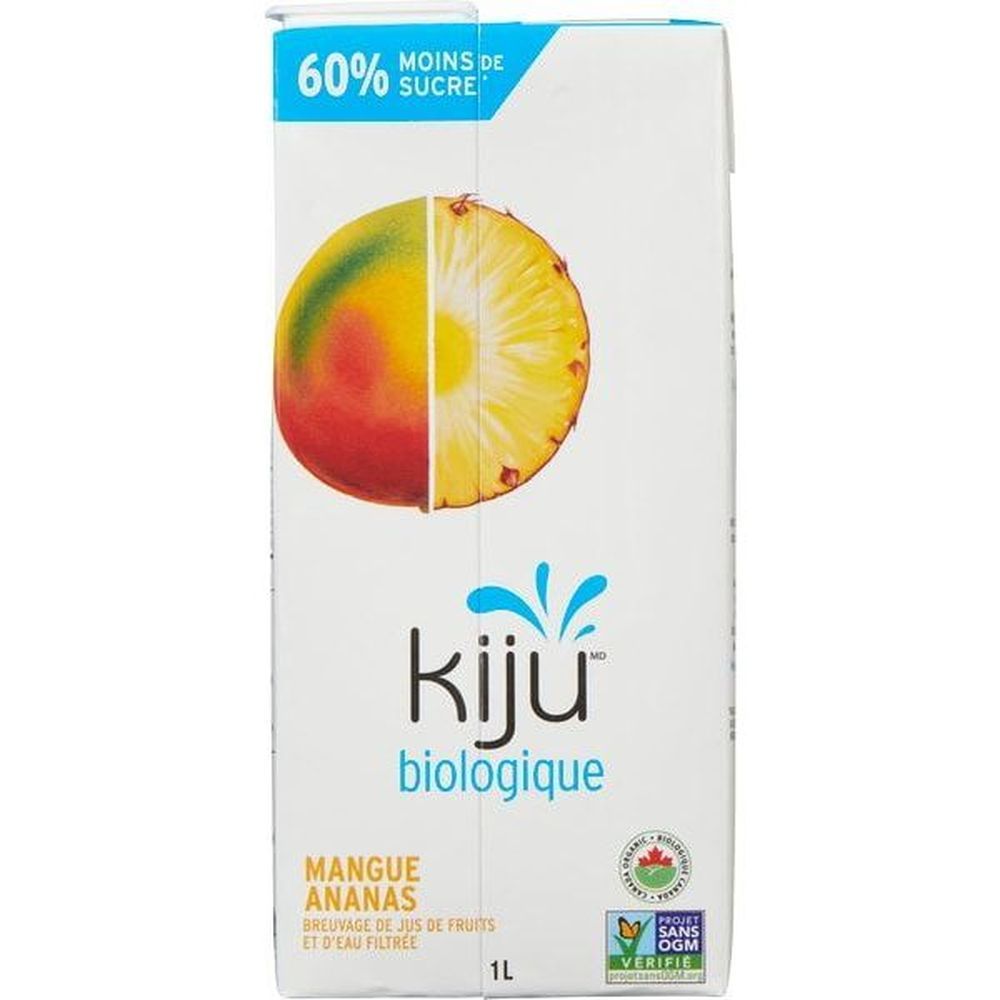 Kiju Organic Low Sugar Mango Pineapple Banana Juice, 1 L -- 12 Per Case