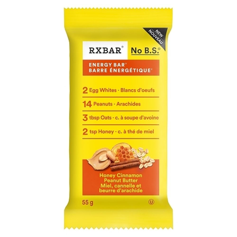 Rxbar Barre Énergétique Au Beurre De Cacahuète Miel-cannelle, 55 G – 72 Par Boîte