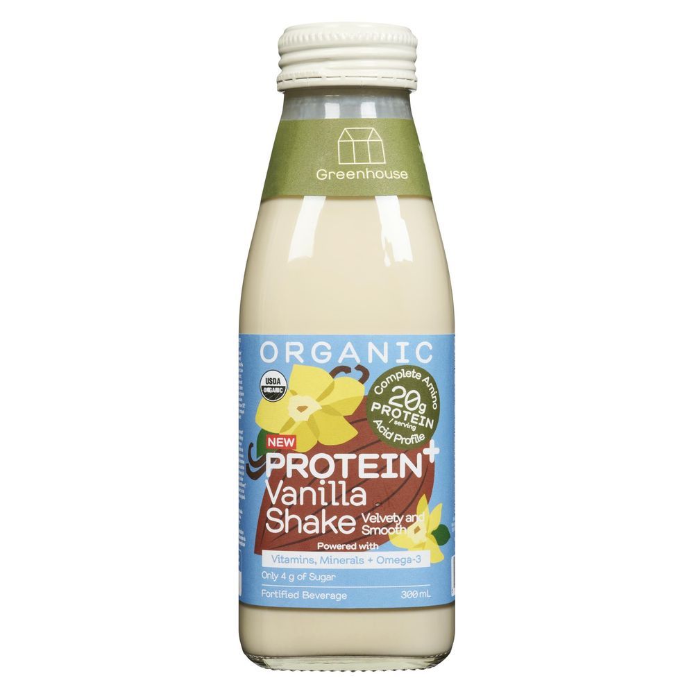 Greenhouse Organic Vanilla Protein Shake, 300 Ml -- 6 Per Case