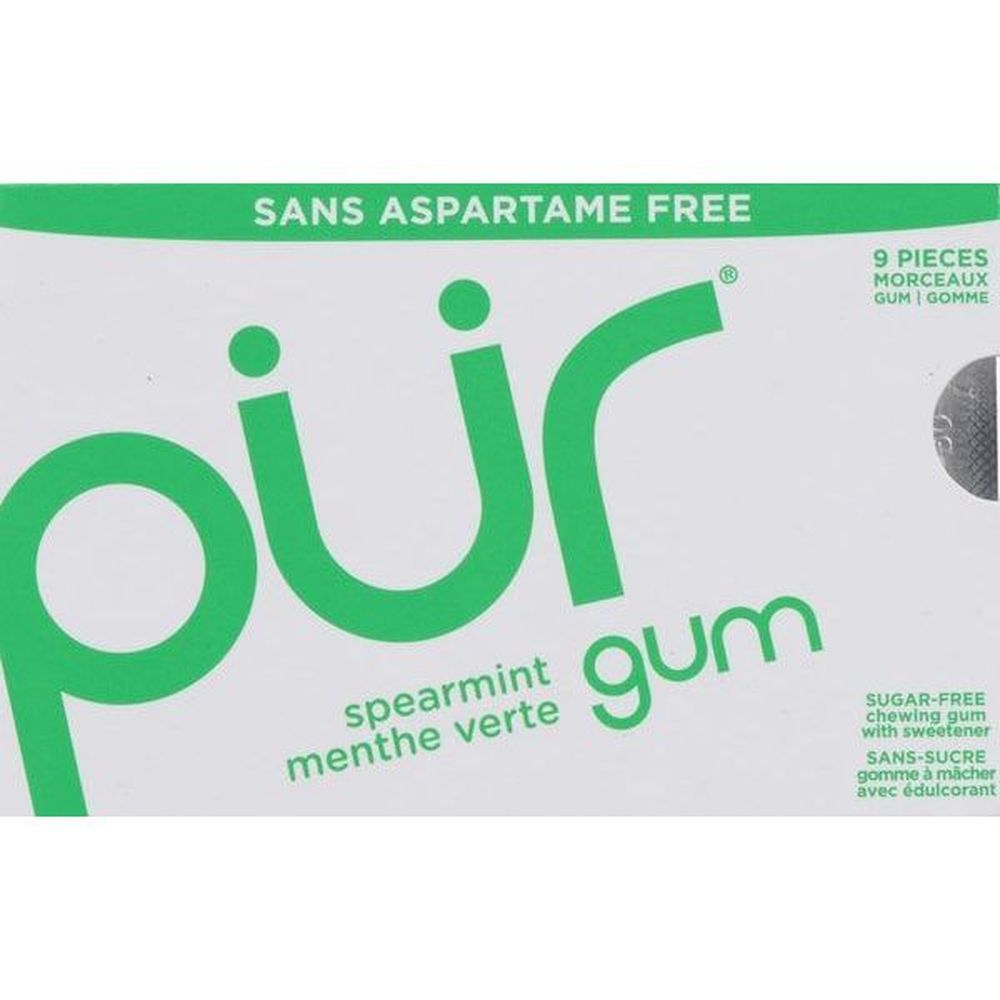 Pur Spearmint Chewing Gum, 17.5 G -- 12 Per Case